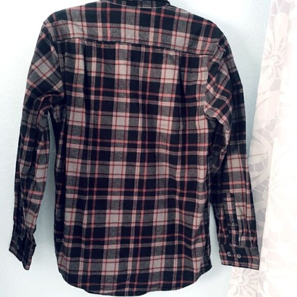 Ridgecut Toughwear Flannel Shirt Black/Gray & Red Plaid Size Small - Picture 5 of 9